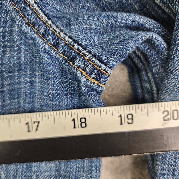 Womens J.Crew Indigo Blue Denim Trucker Jacket Button Up Cotton Classic Style M - Picture 10 of 12